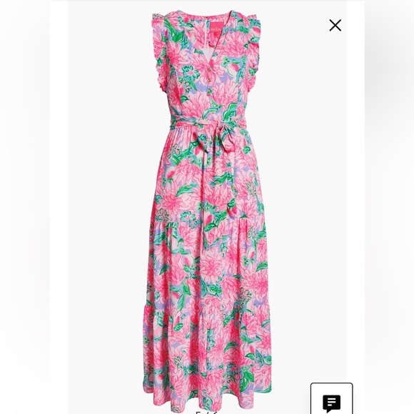 Lilly Pulitzer Destini Tie Waist Maxi Dress - Picture 4 of 13